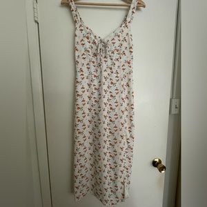 Abercrombie & Fitch Cinch Front Midi Dress